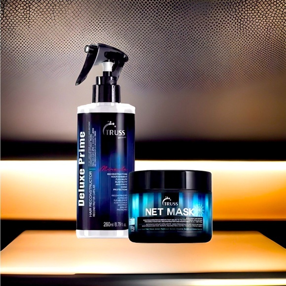 BUNDLE TRUSS Deluxe Prime Hair Treatment Spray & Truss Net Mask Intensive Repair - Picture 1 of 16